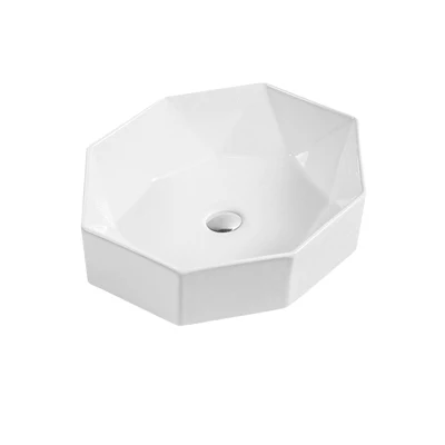 6081 agregado familiar novo design estilo conciso bacia de cerâmica banheiro branco bancada arte lavatório